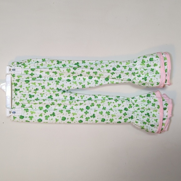 Boutique St. Patrick's Day Set Pants + Tunic Pink and Green Girls Size 6-7 - Picture 6 of 7